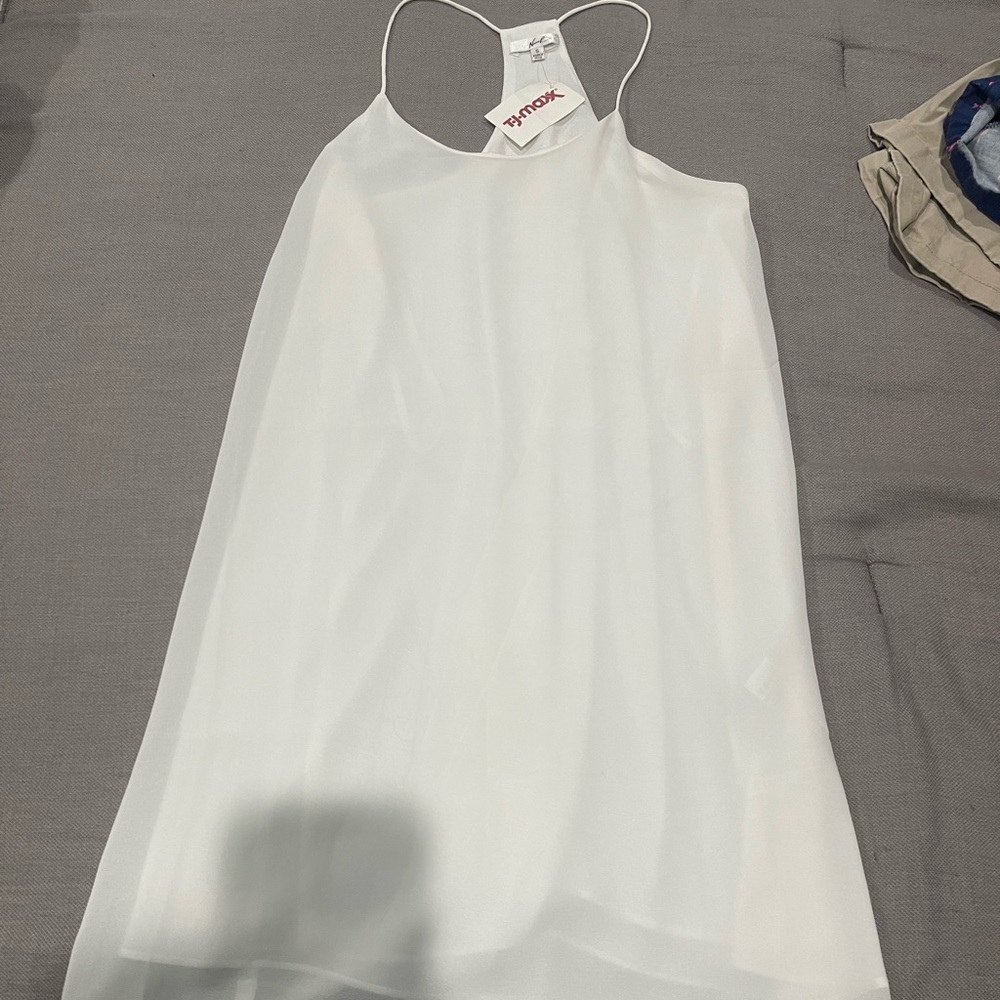 White TJ Maxx shift mini dress